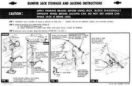 1959 JACKING INSTRUCTIONS, EXCEPT WAGON/DELIVERY