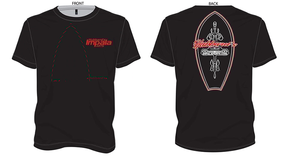 HUBBARDS IMPALA PARTS T-SHIRT 2018, 3 XL BLACK (EA)