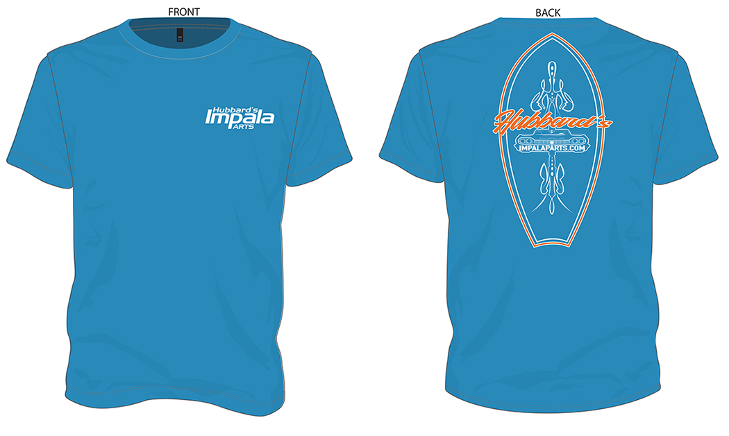 HUBBARDS IMPALA PARTS T-SHIRT 2018, L BLUE