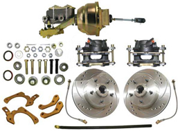 1959-1964 GM Full Size Power Disc Brake Conversion Kit w/ Drilled/ Slotted Rotors (Impala, Bel Air, Biscayne)