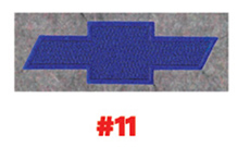 CARPET FLOOR MATS, W/BOWTIE LOGO, AQUA