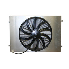 SINGLE 16' ELECTRIC FAN WITH POLISHED SHROUD