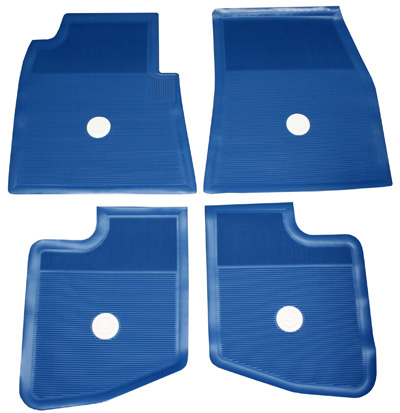 1959-60 ORIGINAL FLOOR MATS BLUE (RUBBER SET OF 4) 1959-60 ORIGINAL FLOOR MATS BLUE (RUBBER SET OF 4)