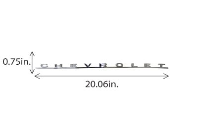 1962 Impala Bel Air Trunk Molding Script Emblem "Chevrolet" EA 
