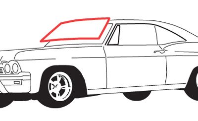 Rubber Door Weatherstrip Seals For 1963-64 Cadillac DeVille Eldorado Series 62 Convertible - Pair Left & Right